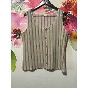 Grain and Malice Tank - Striped Tank - Size Large - Color Multi